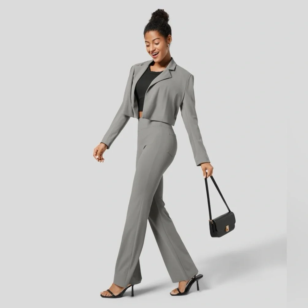Halara Halara Flex™ High Waisted Back Side Pocket Slight Flare Work Pants - Picture 5 of 7
